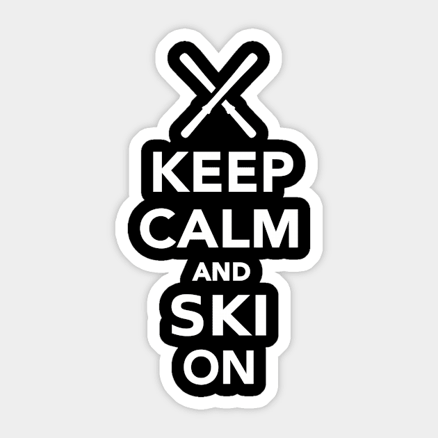Keep calm and Ski on Sticker by Designzz